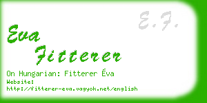 eva fitterer business card